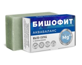 Мыло-скраб с коллагеном «Крымский лекарь • Бишофит» - Аквабаланс